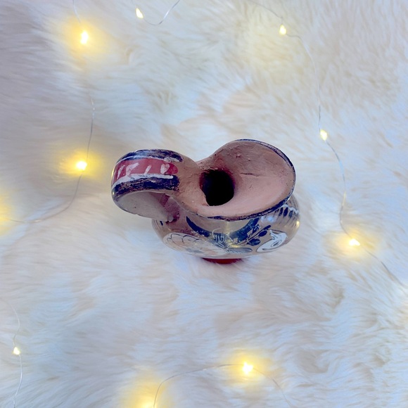 Tonala Mid-Century Mexican Folk Art Pottery HandPainted Signed Pitcher Vase Art - Picture 8 of 17